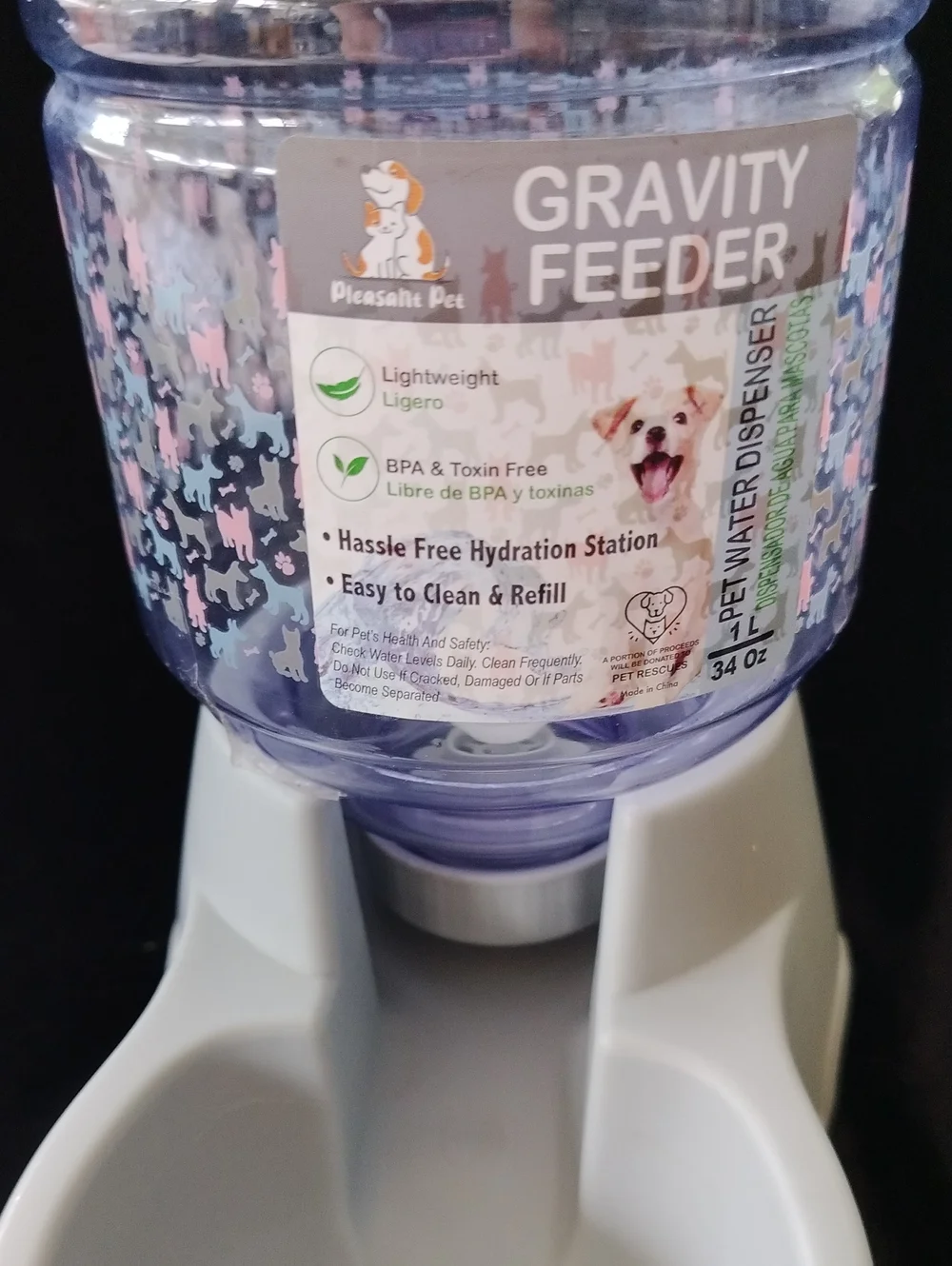 Gravity Pet Water Feeder
